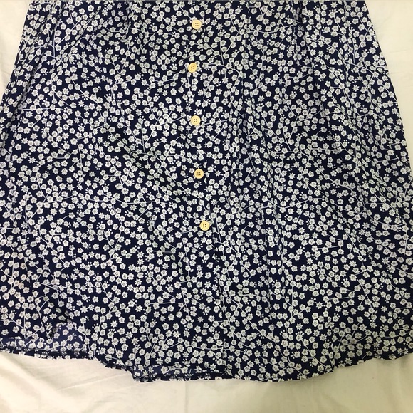 Beautiful navy blue and white cherry blossom a-line dress - Picture 5 of 11